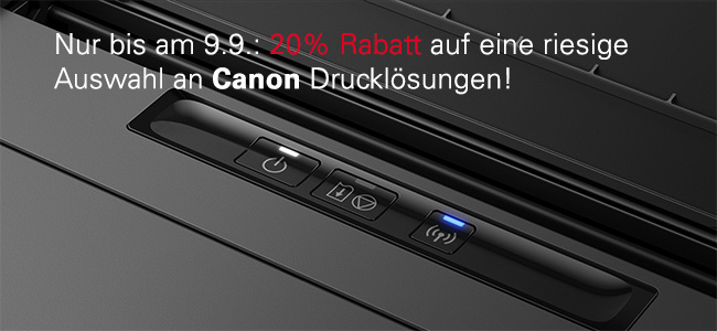 20% Rabatt auf eine riesige Auswahl an Canon Drucklösungen!