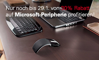 Nur noch bis 29.1. von 30% Rabatt auf Microsoft-Peripherie profitieren!