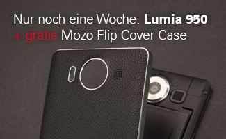 Nur noch eine Woche: Lumia 950 + gratis Mozo Flip Cover Case