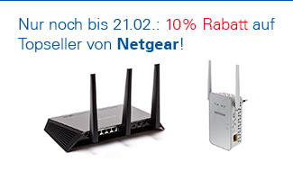 Nur für kurze Zeit: 10% Rabatt auf Topseller von Netgear!