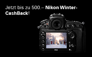 Jetzt bis zu 500.– Nikon Winter-CashBack!