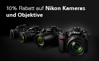 10% Rabatt auf Nikon Kameras und Objektive