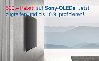 500.– Rabatt auf Sony-OLEDs: Jetzt zugreifen und bis 10.9. profitieren!