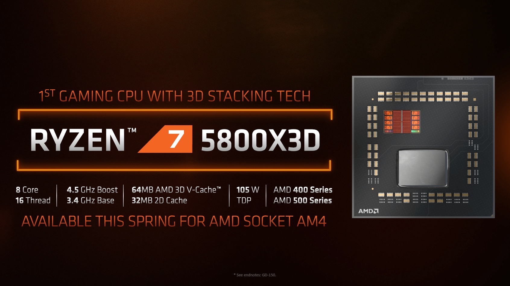 CPU AND Ryzen 7 5800X3D Buy AMD Ryzen 7 5800X3D Processor (3.4GHz, 8 Cores, AM4