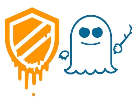 The official logos for Meltdown and Spectre.