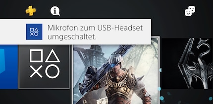 Wie auch der PC, erkennt die PlayStation 4 das Headset auf Anhieb.