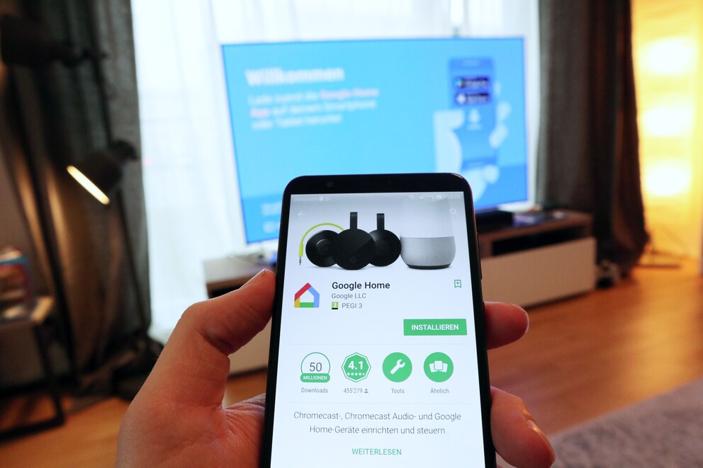 Google Home auf Handy installieren.