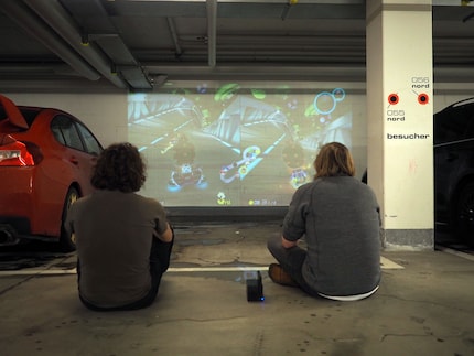 Gaming in an underground car park? Check.