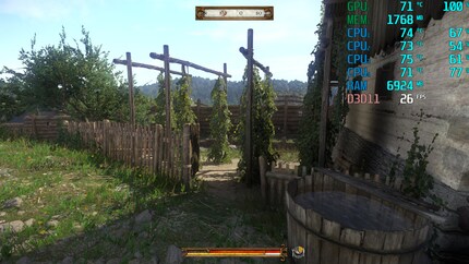 «Kingdom Come: Deliverance» mit sehr hohen Grafikeinstellungen.