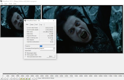 The conversion takes about an hour on the notebook.