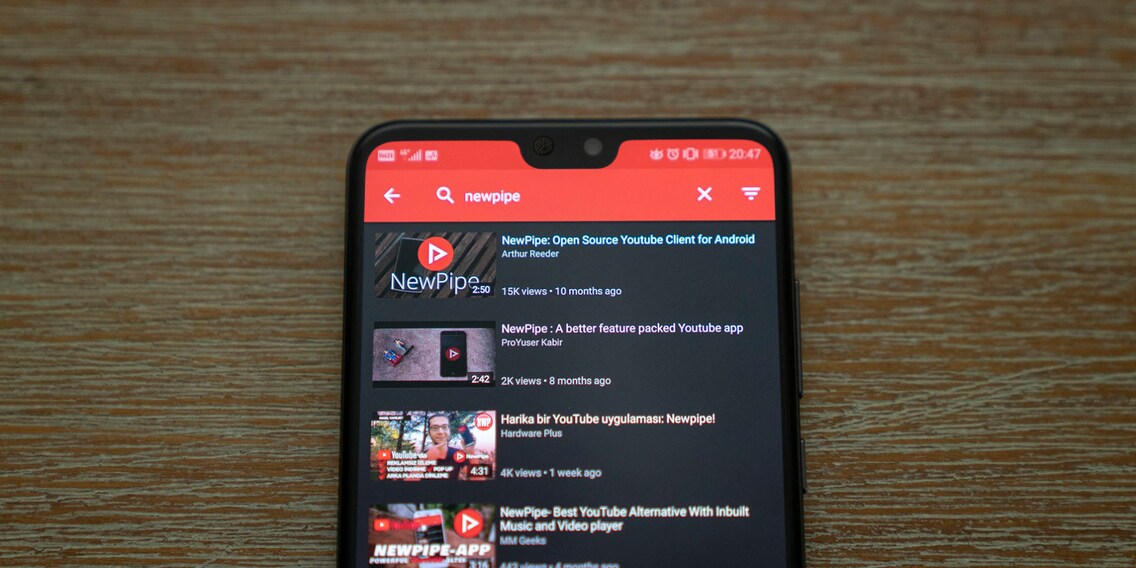 NewPipe: un YouTube amélioré sur Android