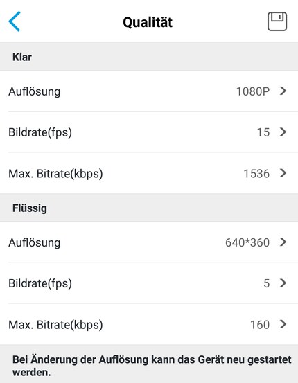 Die App bietet vielfältige Einstellungsmöglichkeiten.