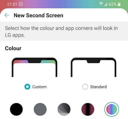 One of the notch patterns is a rainbow. A bit strange, but okay