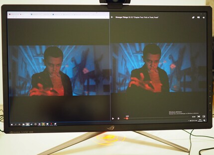 Netflix sans (à gauche) et avec HDR. En vrai, la différence est encore plus nette.