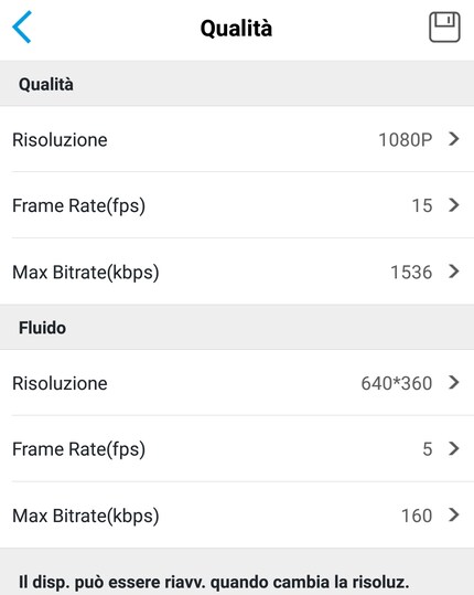 L'applicazione offre svariate impostazioni.
