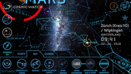 Un paio di impostazioni di «Cosmic Watch»