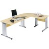 kaiserkraft BASIC-II - desk with C-foot frame, one foot shortened