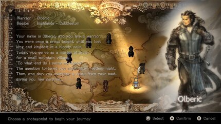 At the beginning, you have to decide on a character.