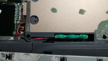 The battery seems to have leaked.