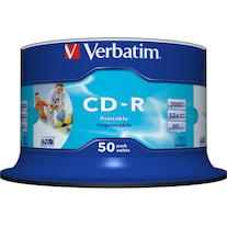 Verbatim CD-R, 52x, 700MB, 50 broches, imprimable (50 x)