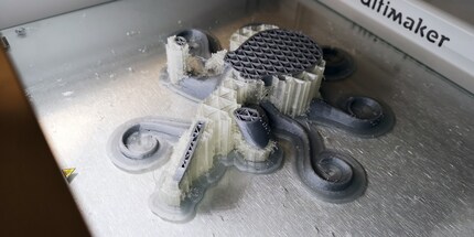 My rocktopus after about 18 hours of printing.