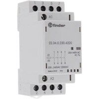 Finder Modular contactor 4NO 25A 230V ac/dc
