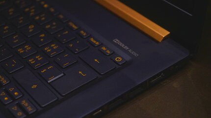 The power button is awkwardly placed.