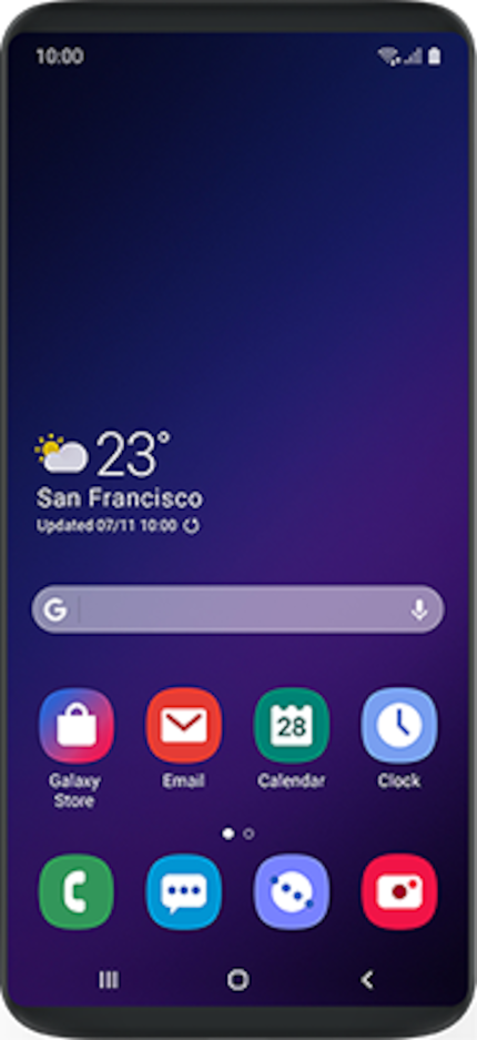 L'interfaccia One UI di Samsung sembra molto intelligente