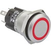 EAO Switch 16mm aluminium 12V red LED