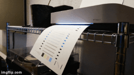 Envolée : le support de réception du papier me manque un peu 