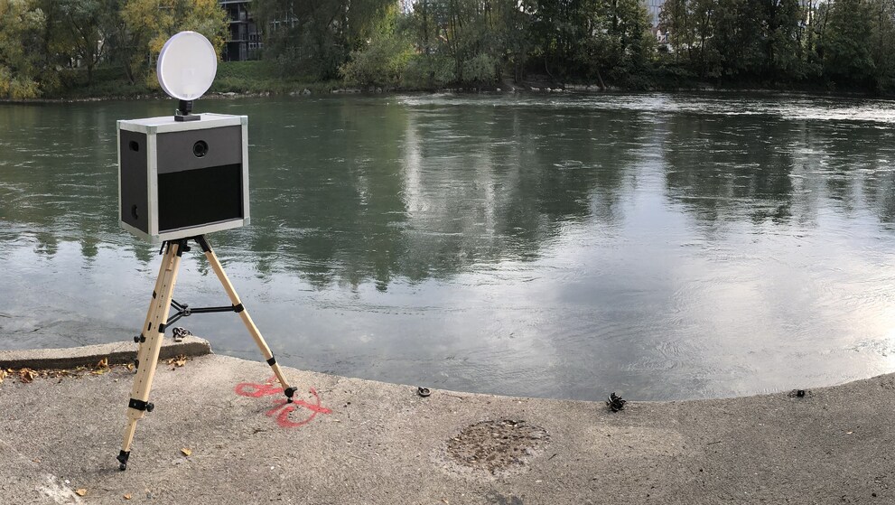 So sieht die selbst gebaute Fotobox aus.