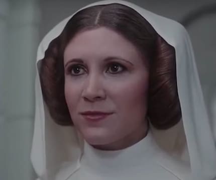 Destra Leia animata al computer («Rogue One: A Star Wars Story»)