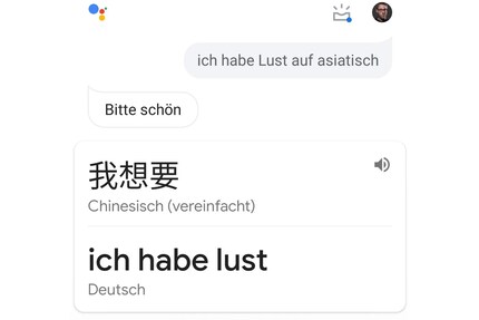 L’Assistente Google può anche tradurre, se non sono soddisfatto della risposta.