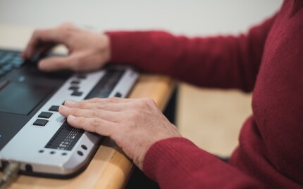 Auch die Braille-Schrift lässt sich digital nutzen.