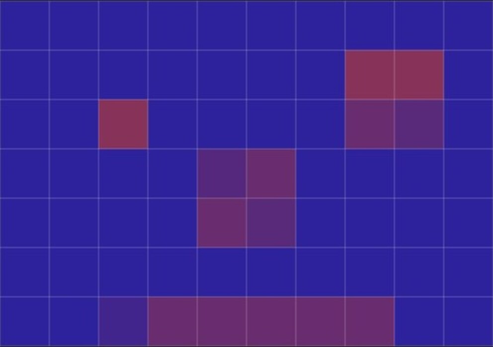 Bilinear: Farbliche Zwischentöne entstehen, weil mehrere Pixel in die Berechnung einfliessen.