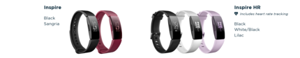 Das Fitbit Inspire kommt in mehreren Farben