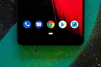 The little icon at the bottom of the screen with stock Android.