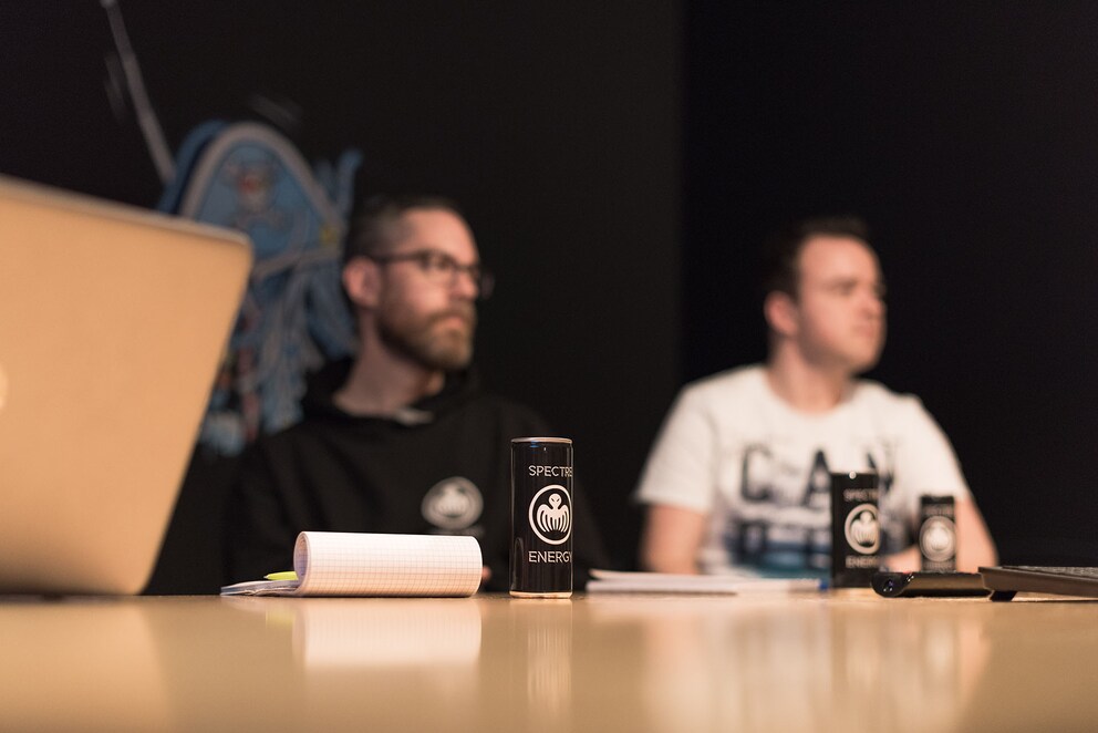 It’s not very tasty, but it keeps you awake: the Team Spectre Energy Drink