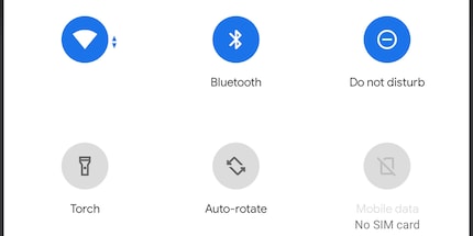 L'accent par défaut du Google Pixel 3 XL sous Android Q