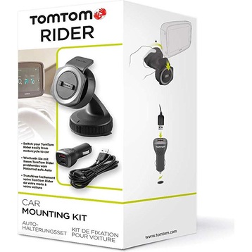 Support GPS TomTom Kit alimenté et câble pour GPS Rider 40, 42, 400, 410,  420, 450, 500, 550 - Adaptateur et chargeur 