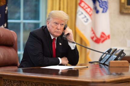 Donald Trump während dem Oval Office Interview