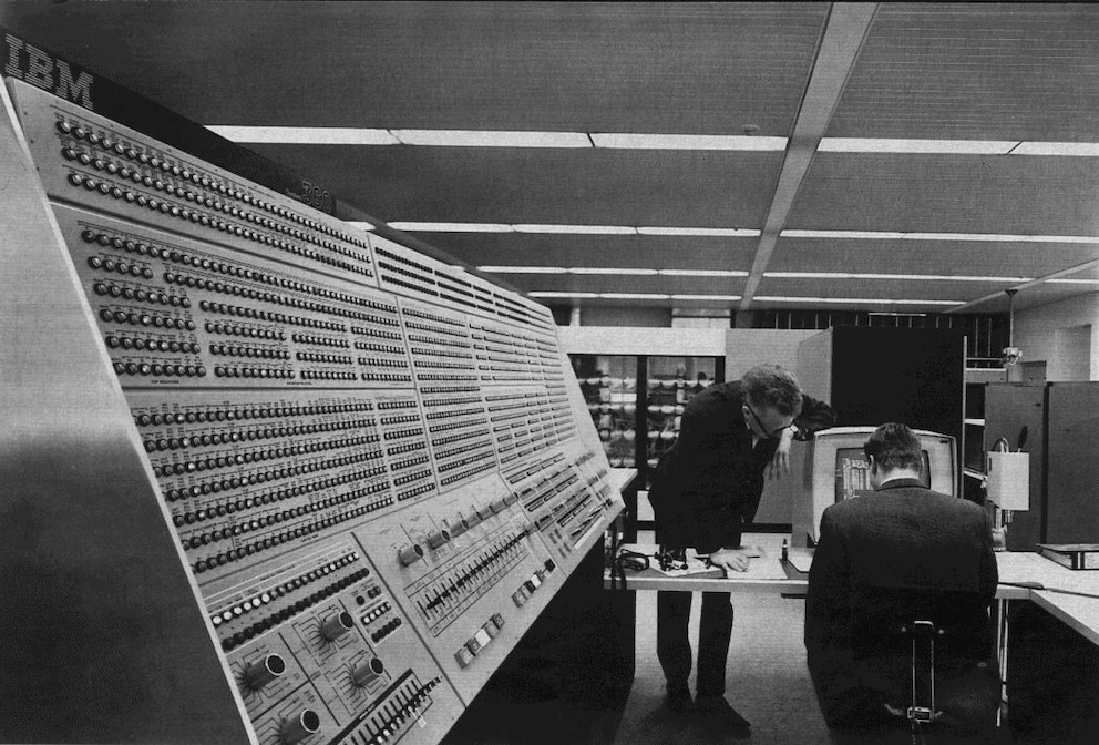 An IBM 360 Model 91 Panel at NASA's Goddard Space Flight Center, 1966