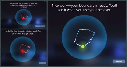 Devi eseguire la configurazione della stanza una volta per Windows Mixed Reality e un'altra per SteamVR.