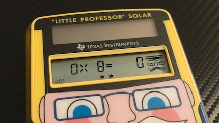 The little professor rewards you with a star, a wobbly hat and a moustache.