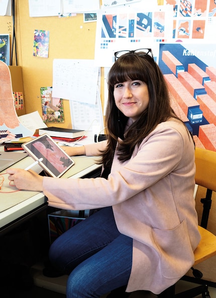 The graphic designer behind these posters. Photo: Gioia Loretz