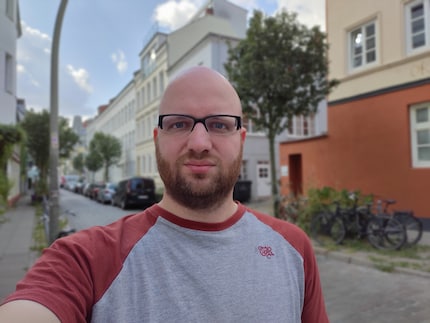 Selfie con bokeh