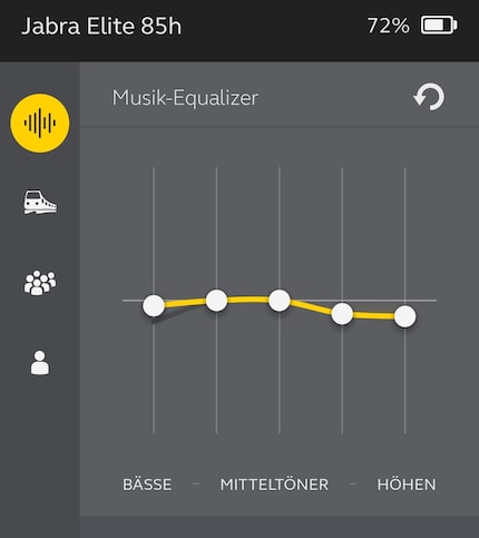 L'égaliseur dans l'application Jabra