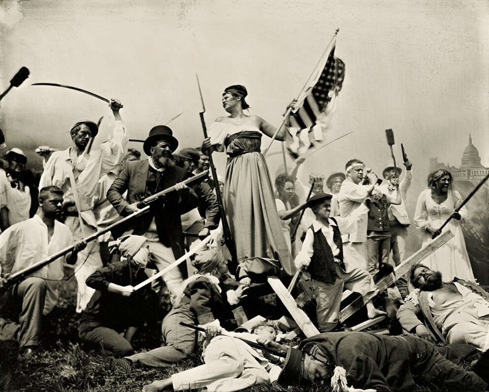 Lady Liberty Trudges Through Injustice