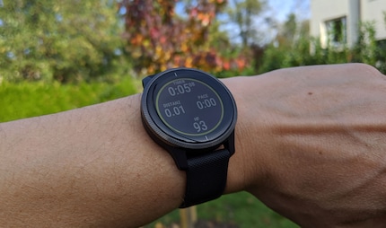 Despite the OLED display, the watch is always easy to read.
