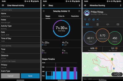 The app shows you more detailed results than the watch itself.